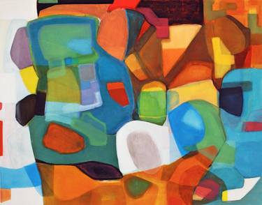 Original Abstract Expressionism Abstract Painting by Lilla Fueloep