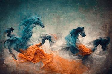 Original Modern Horse Digital by Erkan Cerit