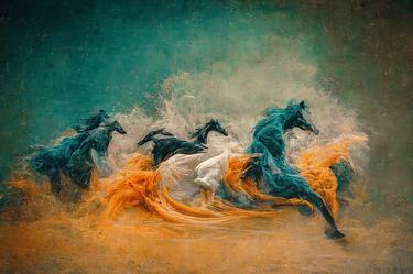Print of Modern Horse Digital by Erkan Cerit