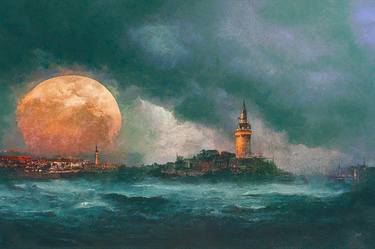 Original Contemporary Seascape Digital by Erkan Cerit