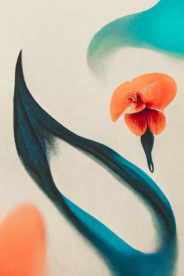 Original Abstract Floral Digital by Erkan Cerit