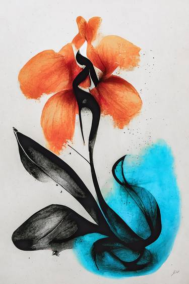 Original Abstract Floral Digital by Erkan Cerit