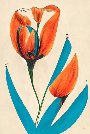 Original Abstract Floral Digital by Erkan Cerit