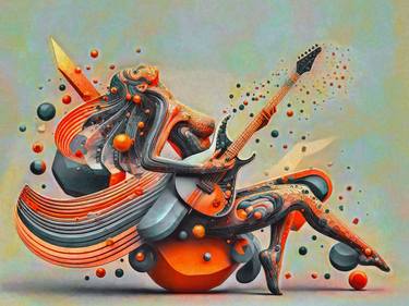Print of Abstract Expressionism Music Digital by Erkan Cerit