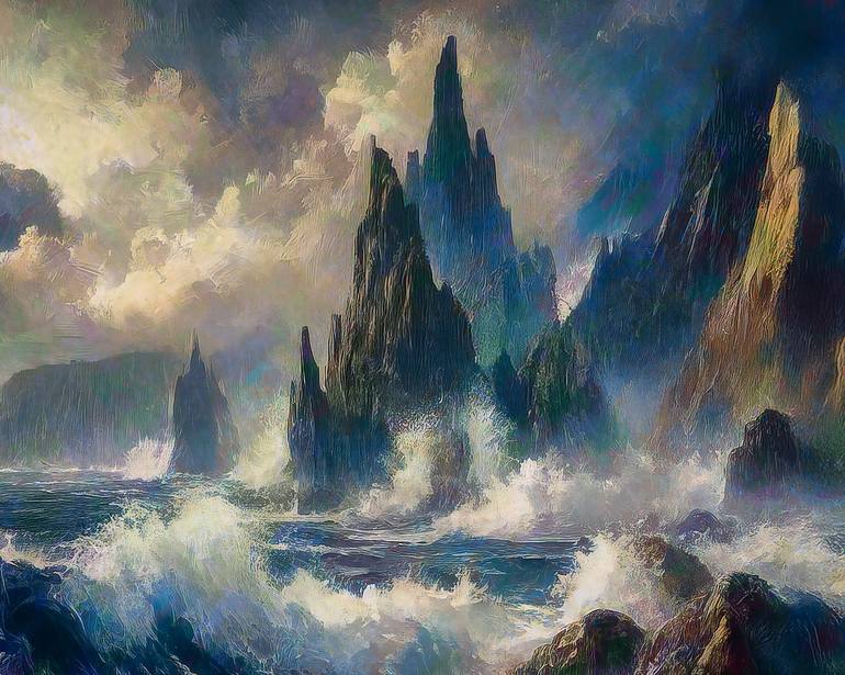 Original Contemporary Seascape Digital by Erkan Cerit