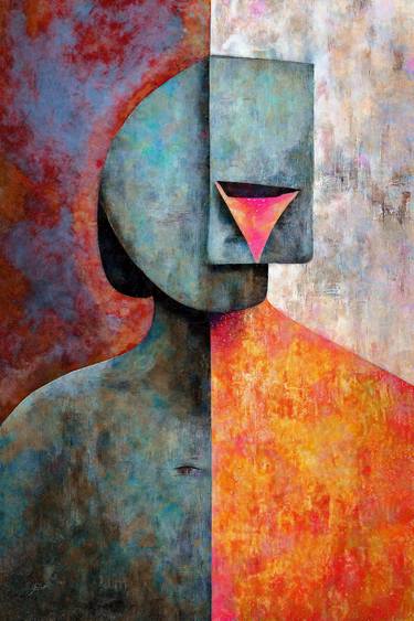 Original Abstract Expressionism People Digital by Erkan Cerit