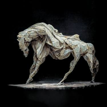 Print of Abstract Horse Digital by Erkan Cerit