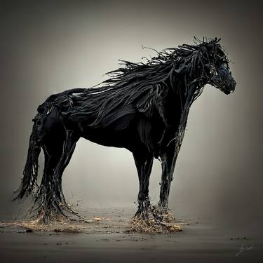 Original Fine Art Horse Digital by Erkan Cerit
