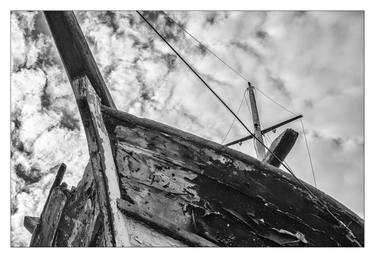 An old abandoned sailing boat (fragment) thumb