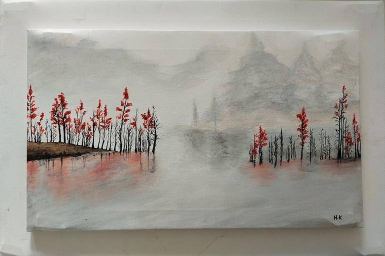 Original Fine Art Landscape Painting by Hardeep kaur