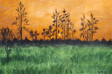 Print of Expressionism Landscape Paintings by Hardeep kaur