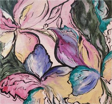 Print of Abstract Expressionism Floral Paintings by Hardeep kaur