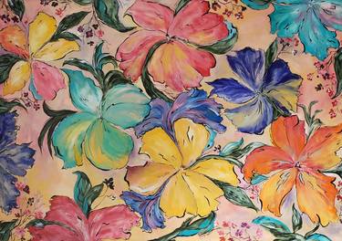 Print of Floral Paintings by Hardeep kaur