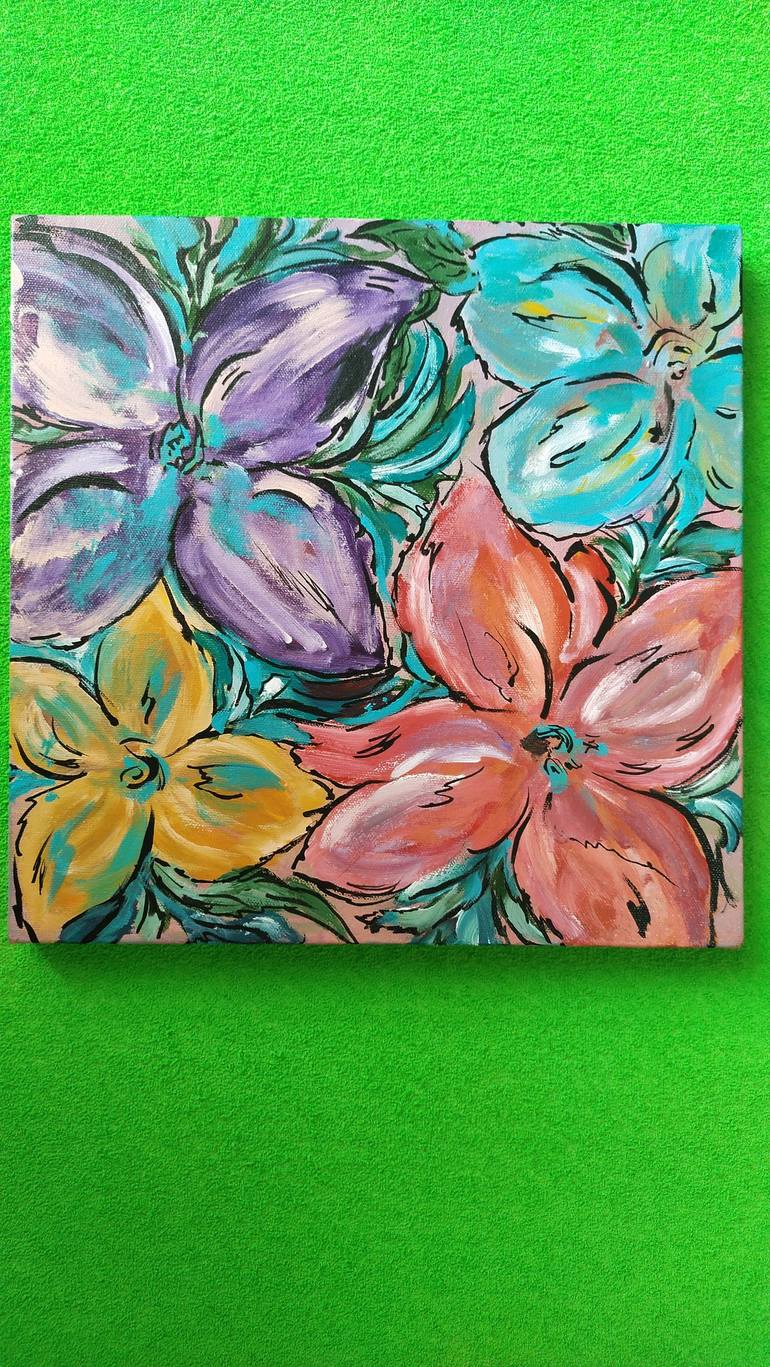 Original Floral Painting by Hardeep kaur