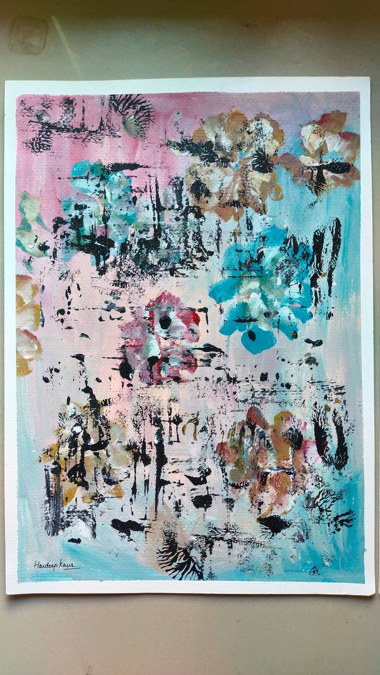 Original Expressionism Abstract Painting by Hardeep Kaur