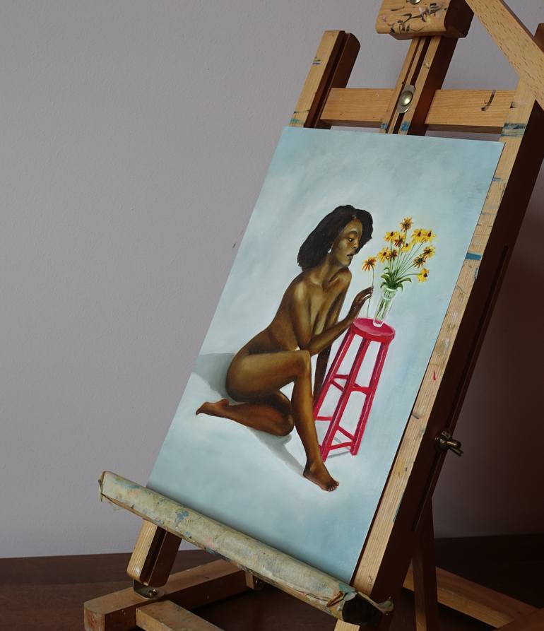 Original Figurative Body Painting by Irina Kvantaliani
