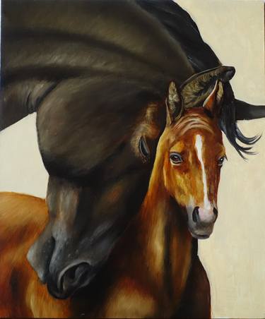 Print of Fine Art Horse Paintings by Irina Kvantaliani