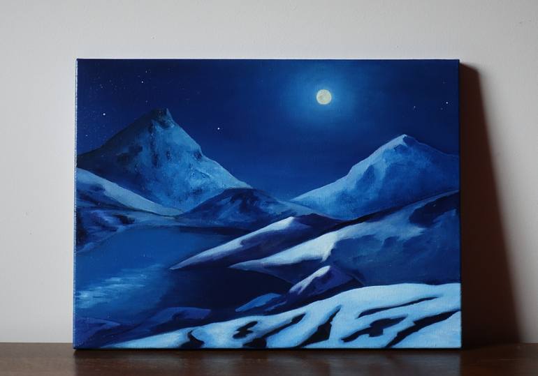 Original Illustration Landscape Painting by Irina Kvantaliani