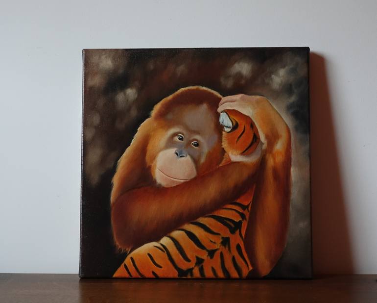 Original Figurative Animal Painting by Irina Kvantaliani