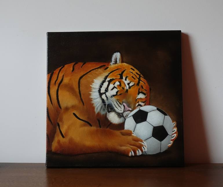 Original Figurative Animal Painting by Irina Kvantaliani