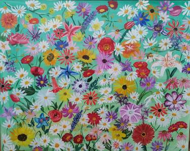 Original Abstract Floral Paintings by Andriy Hrab