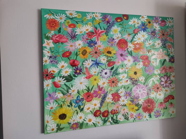 Original Floral Painting by Andriy Hrab