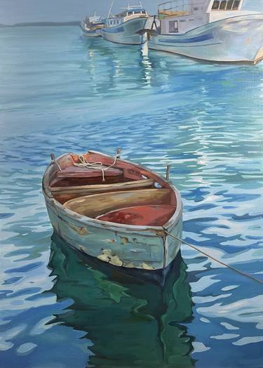 Print of Boat Paintings by Guzel Min