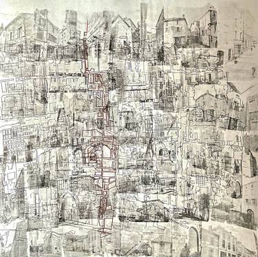 Original Documentary Architecture Mixed Media by Eman F