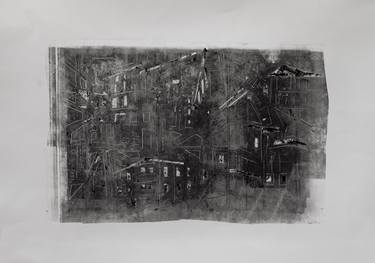 Original Abstract Expressionism Architecture Printmaking by Eman F