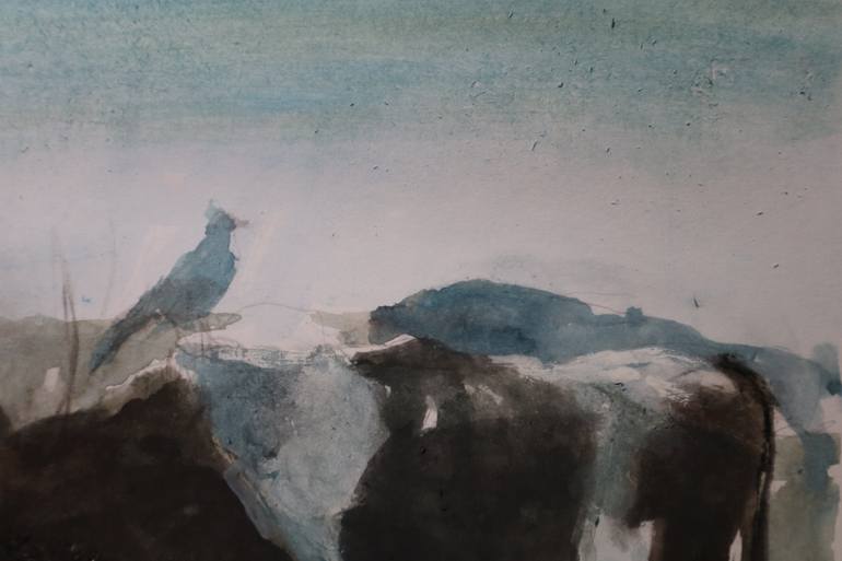 Original Expressionism Animal Painting by Miguel Angel Paolin