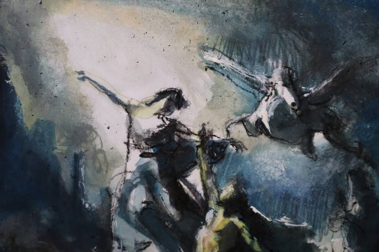 Original Expressionism Classical Mythology Painting by Miguel Angel Paolin