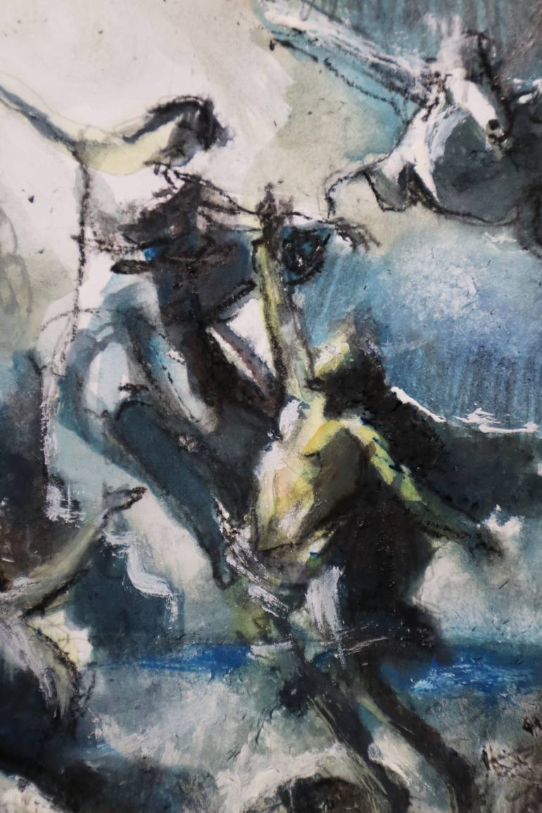Original Expressionism Classical Mythology Painting by Miguel Angel Paolin