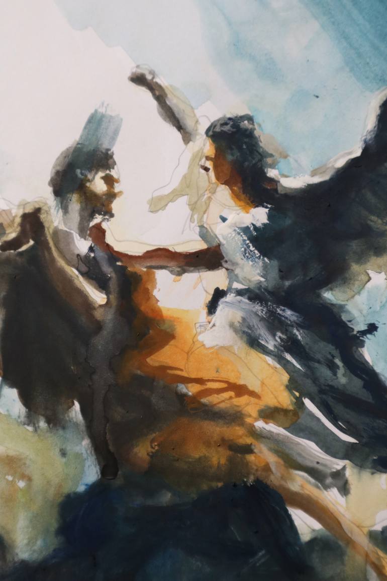 Original Expressionism Classical Mythology Painting by Miguel Angel Paolin