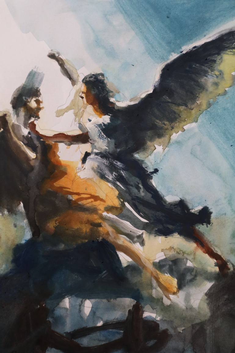 Original Expressionism Classical Mythology Painting by Miguel Angel Paolin