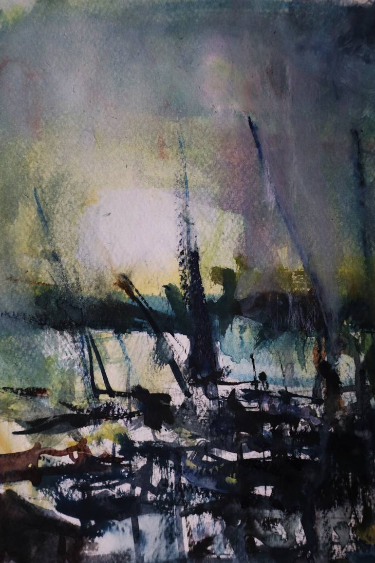 Original Expressionism Landscape Painting by Miguel Angel Paolin