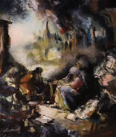 Original Expressionism Classical Mythology Painting by Miguel Angel Paolin