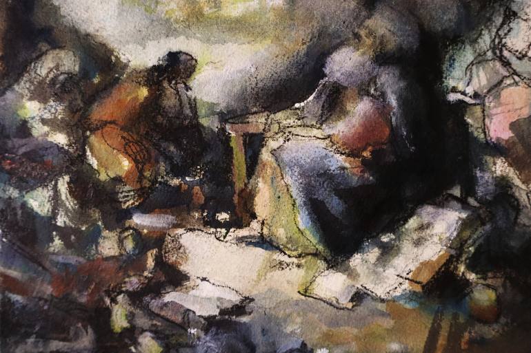 Original Expressionism Classical Mythology Painting by Miguel Angel Paolin