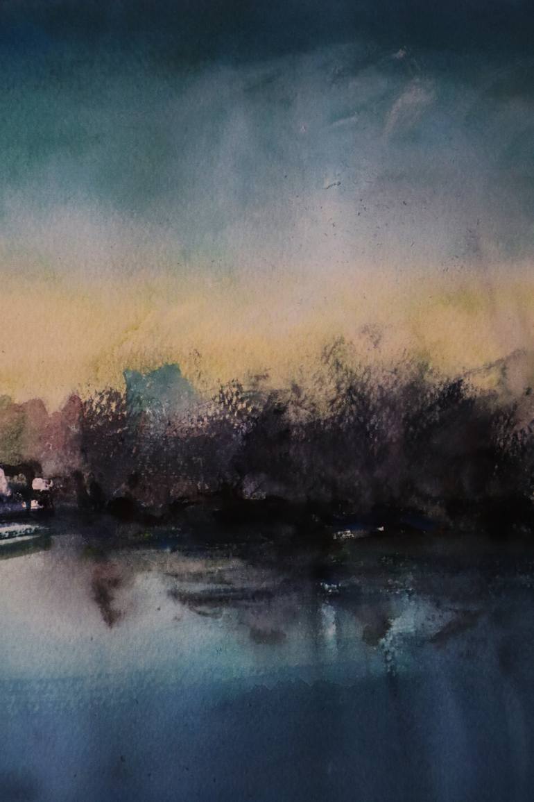 Original Expressionism Landscape Painting by Miguel Angel Paolin