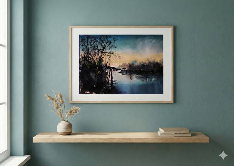 Original Expressionism Landscape Painting by Miguel Angel Paolin