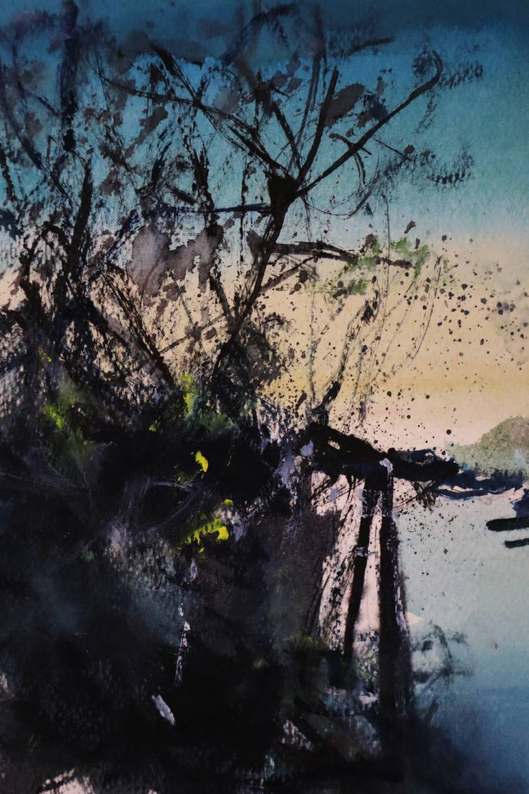 Original Expressionism Landscape Painting by Miguel Angel Paolin
