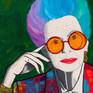 Iris Apfel portrait original Pop Art painting