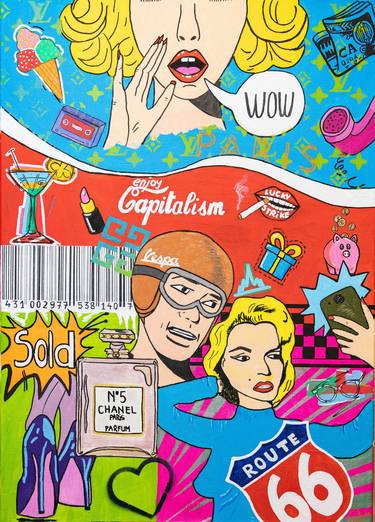 Original Pop Art Cartoon Paintings by Cristina Pop Art