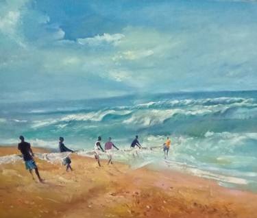 Original Beach Paintings by Kehinde Sanwo