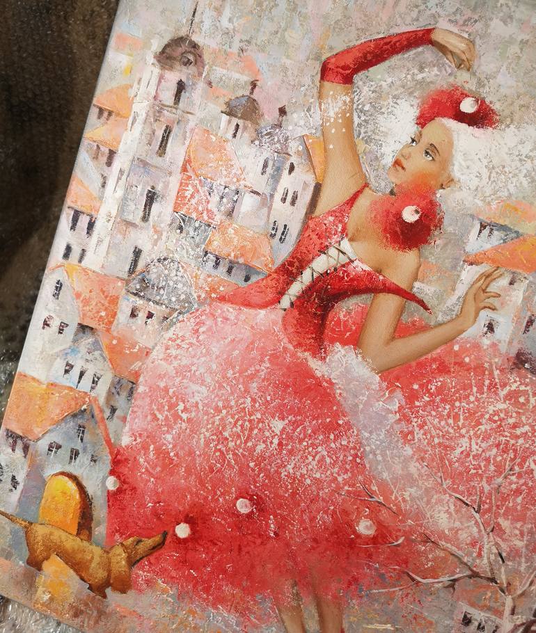 Original Abstract Fantasy Painting by Diana Serviene