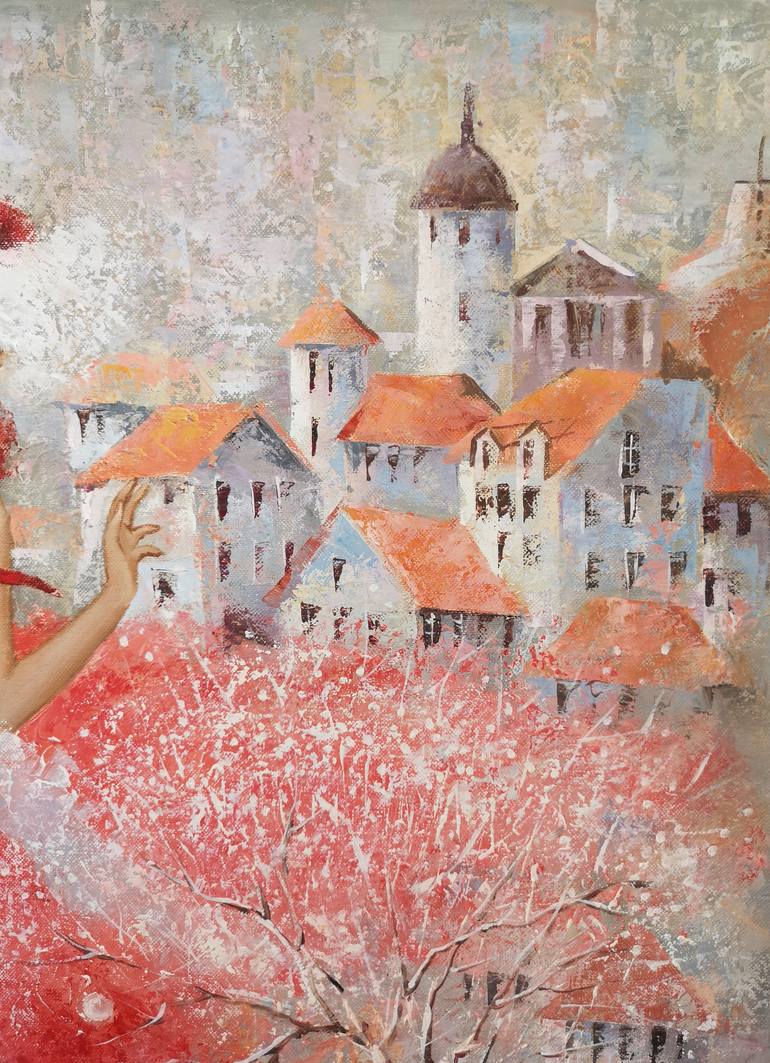 Original Abstract Fantasy Painting by Diana Serviene