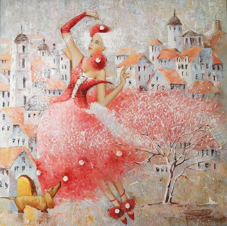 Original Fantasy Painting by Diana Serviene