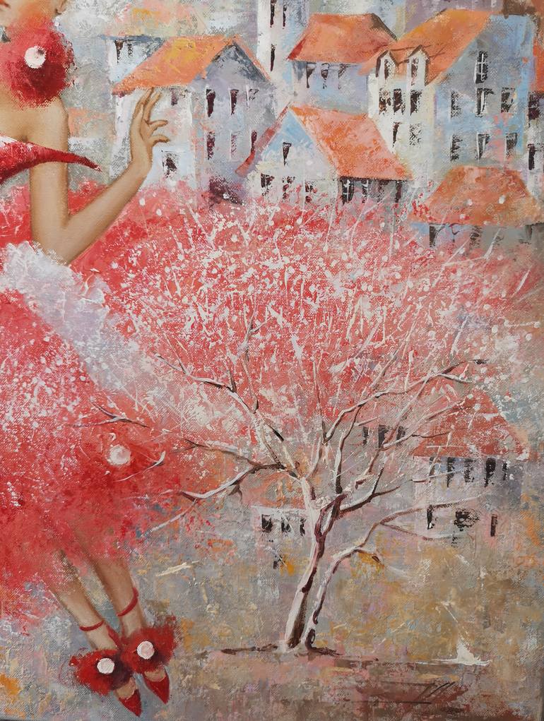 Original Abstract Fantasy Painting by Diana Serviene