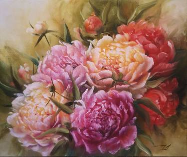 Original Floral Paintings by Diana Serviene