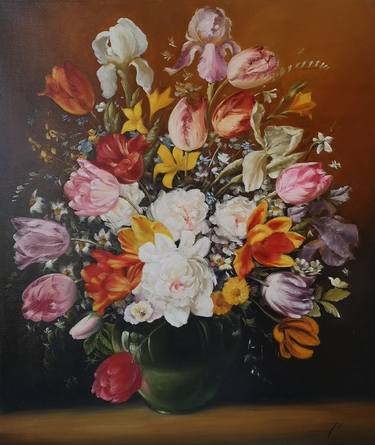 Original Abstract Floral Paintings by Diana Serviene