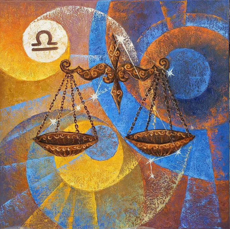 Libra zodiac Painting by Diana Serviene Saatchi Art